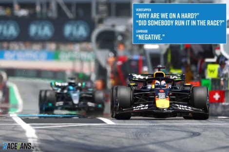 Verstappen asked for fresh rubber but was surprised to get a set of hard tyres