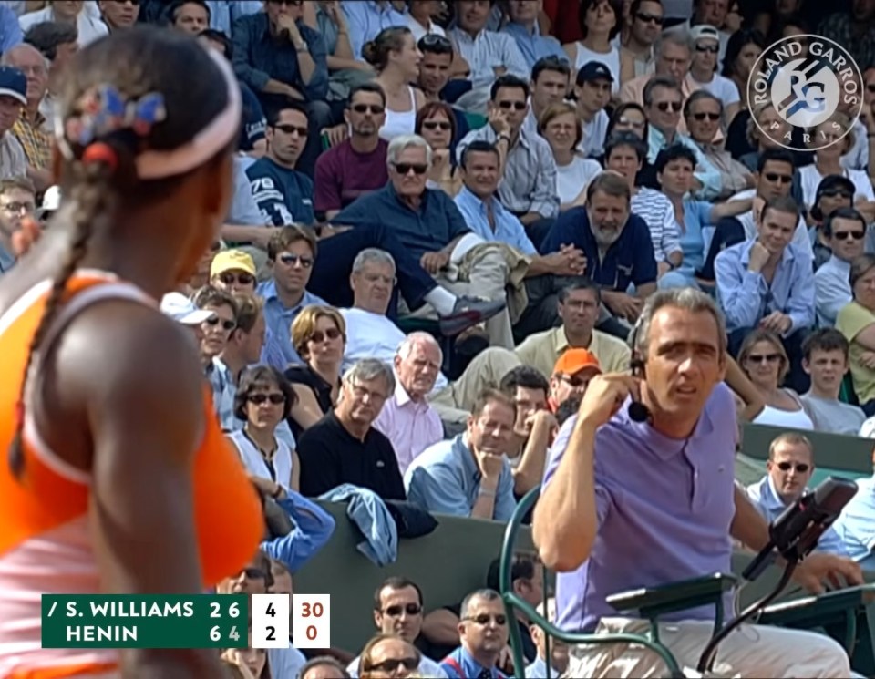 Williams told the umpire about the gesture