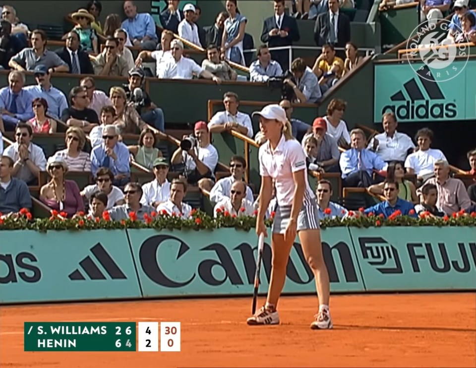 But when asked, Henin remained silent and went on to win the point