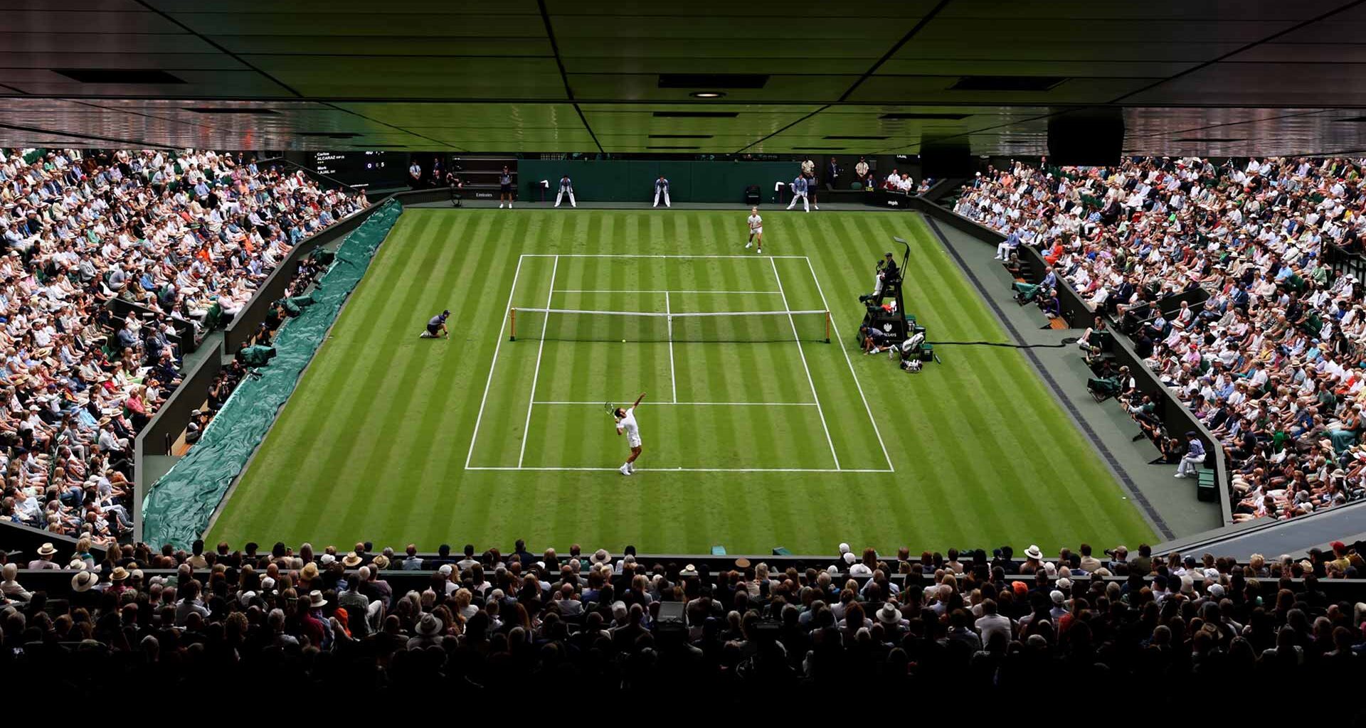 Wimbledon's iconic Centre Court during the 2024 edition of the grass-court major.
