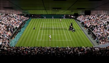Wimbledon's iconic Centre Court during the 2024 edition of the grass-court major.