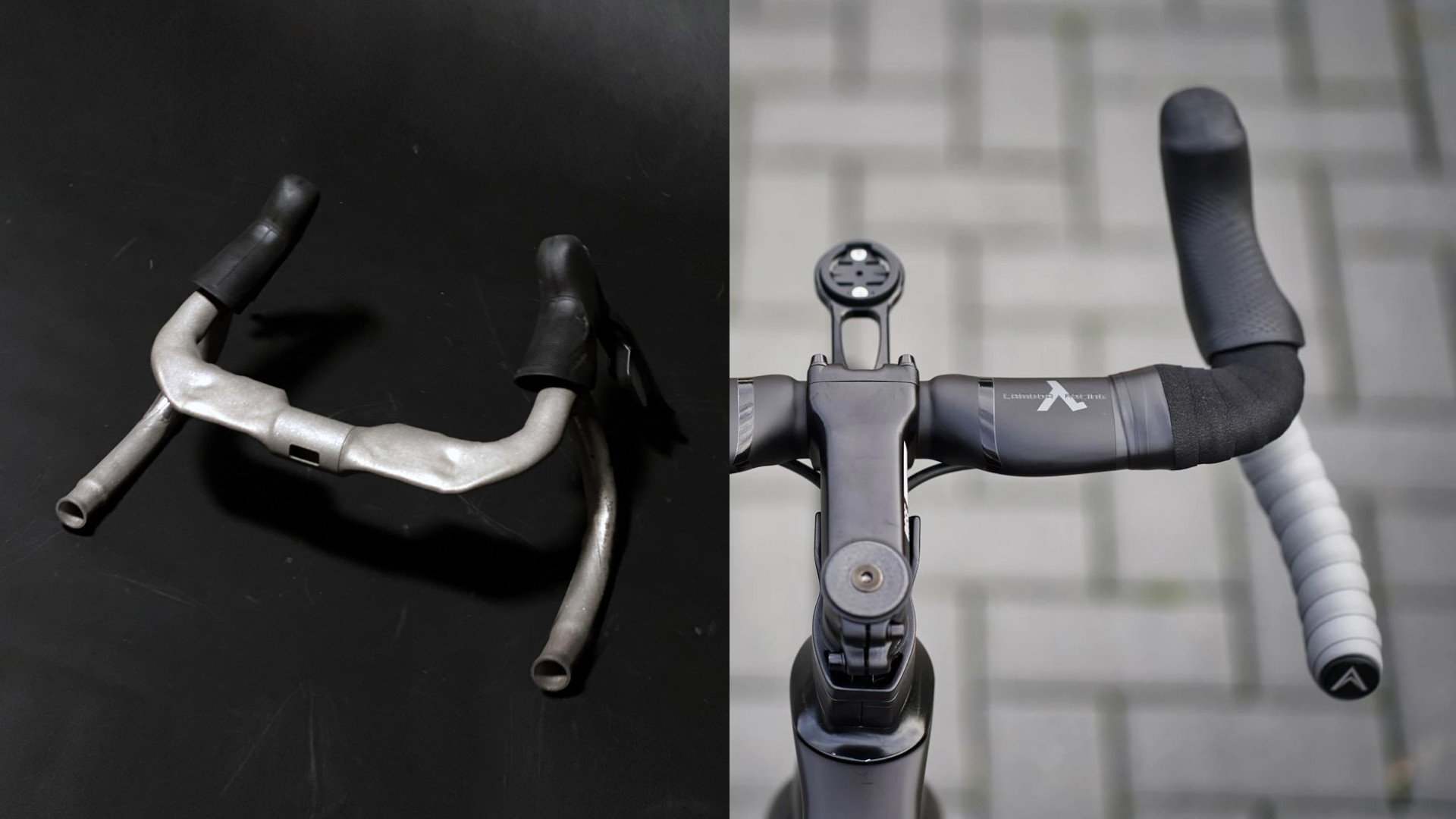 Flared road handlebars