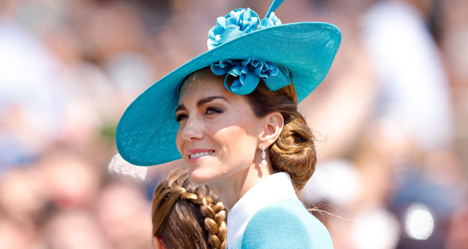 kate middleton wearing aquamarine at trooping the colour 2025
