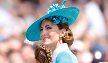 kate middleton wearing aquamarine at trooping the colour 2025