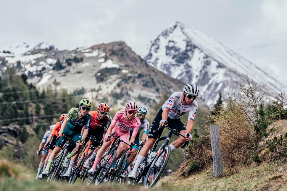 Tadej Pogačar, stage 15, 2024 Giro d’Italia (Zac Williams/SWpix.com)