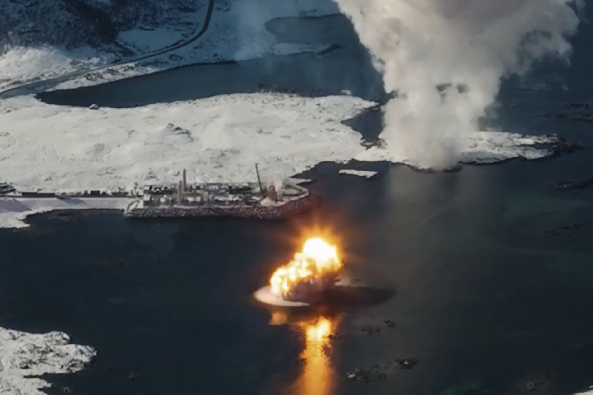 Explosion of Isar Aerospace's Spectrum rocket in Norway.