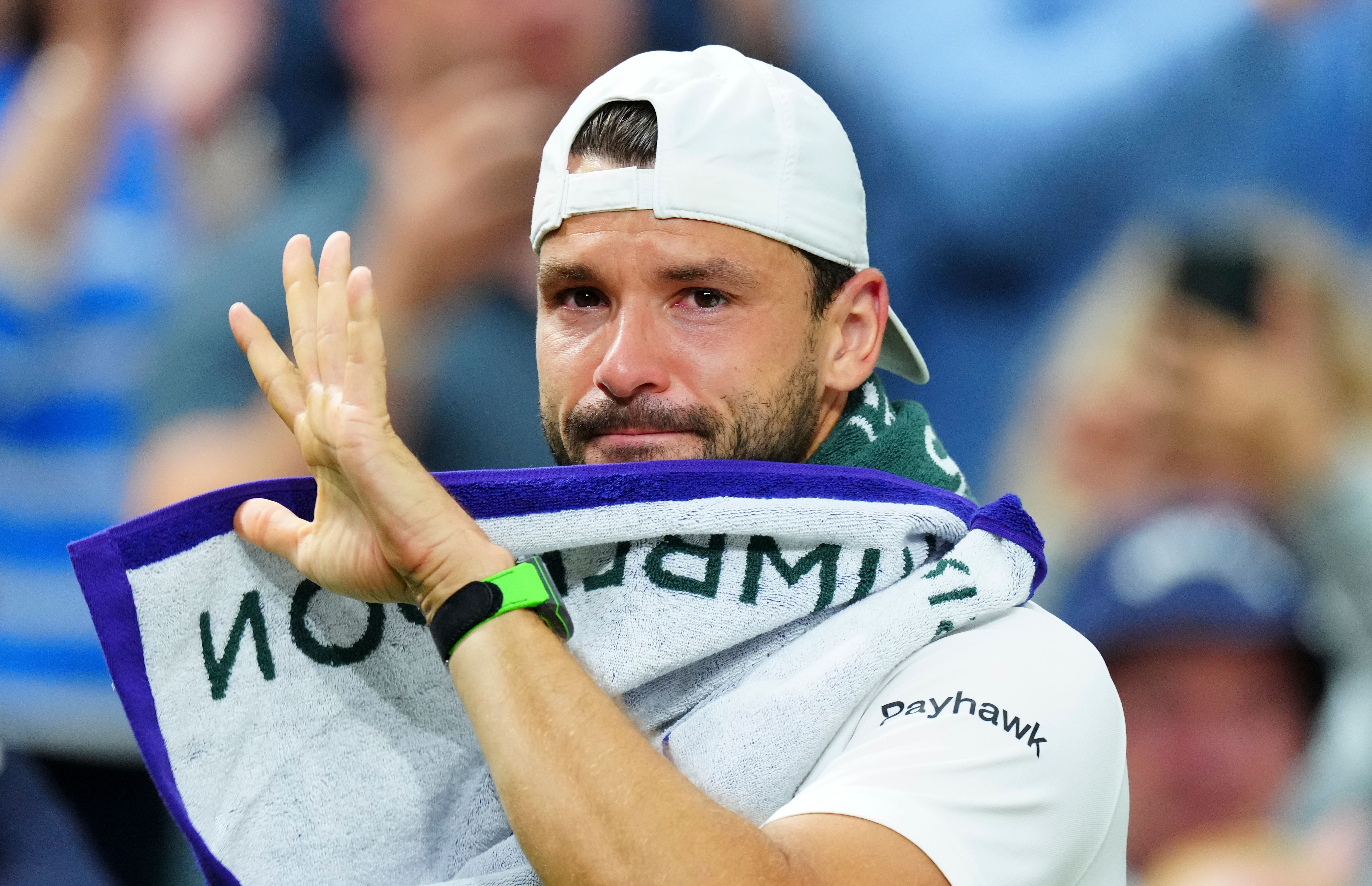 A tearful Dimitrov leaves Centre Court