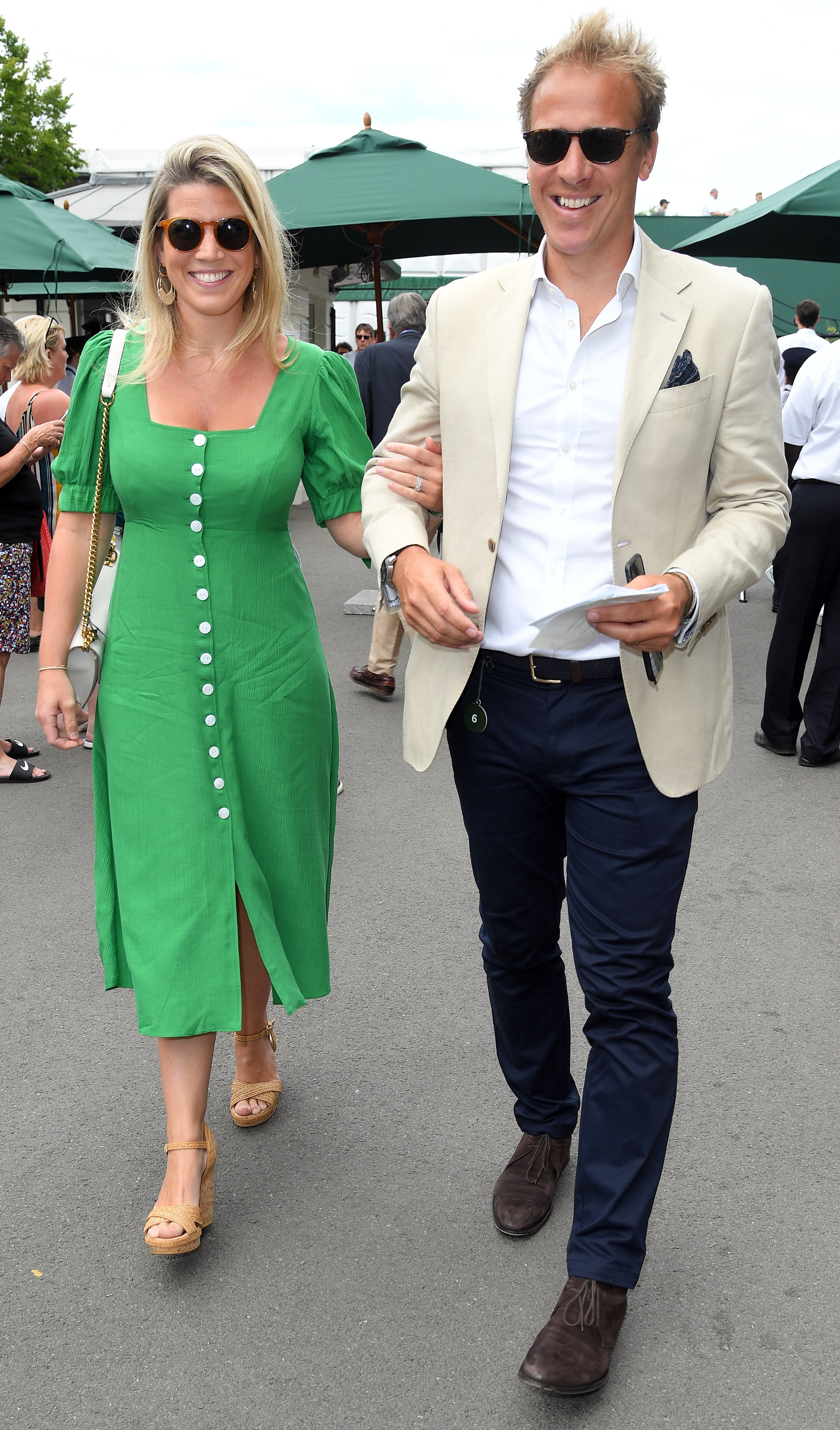 Natasha Archer and Chris Jackson at Wimbledon.