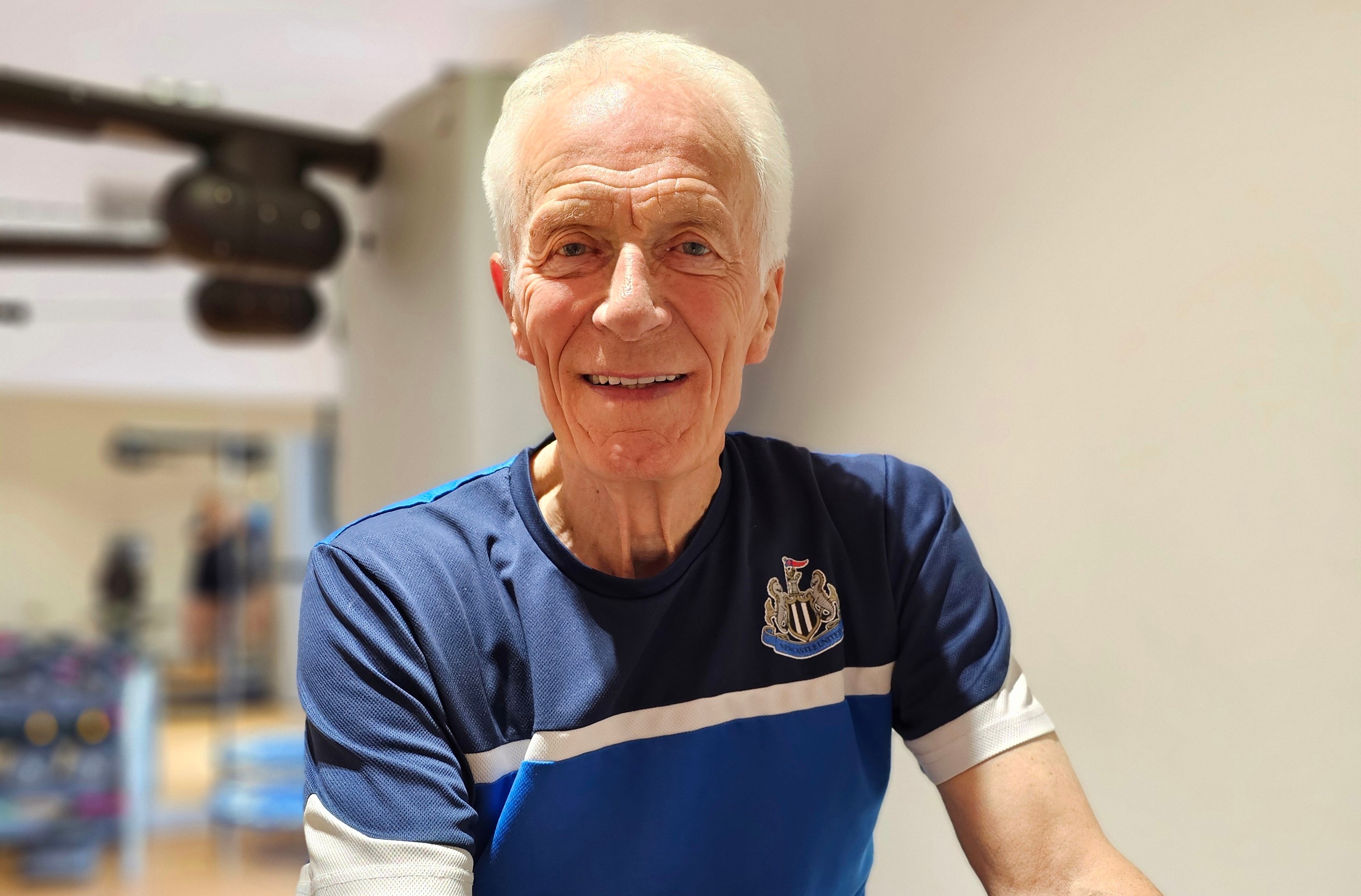 David Little at Wadswick Green retirement village gym.