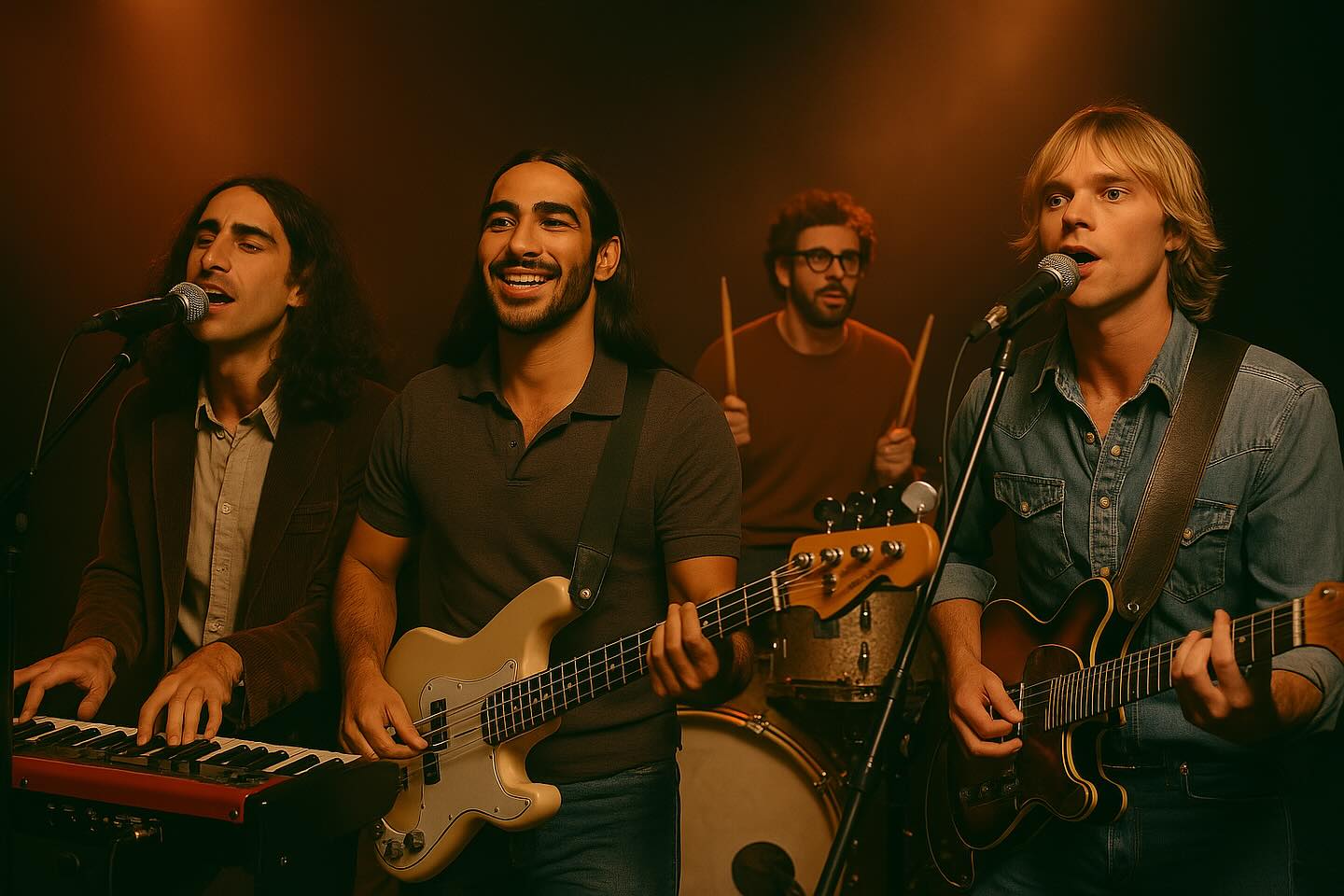 The Velvet Sundown band performing.