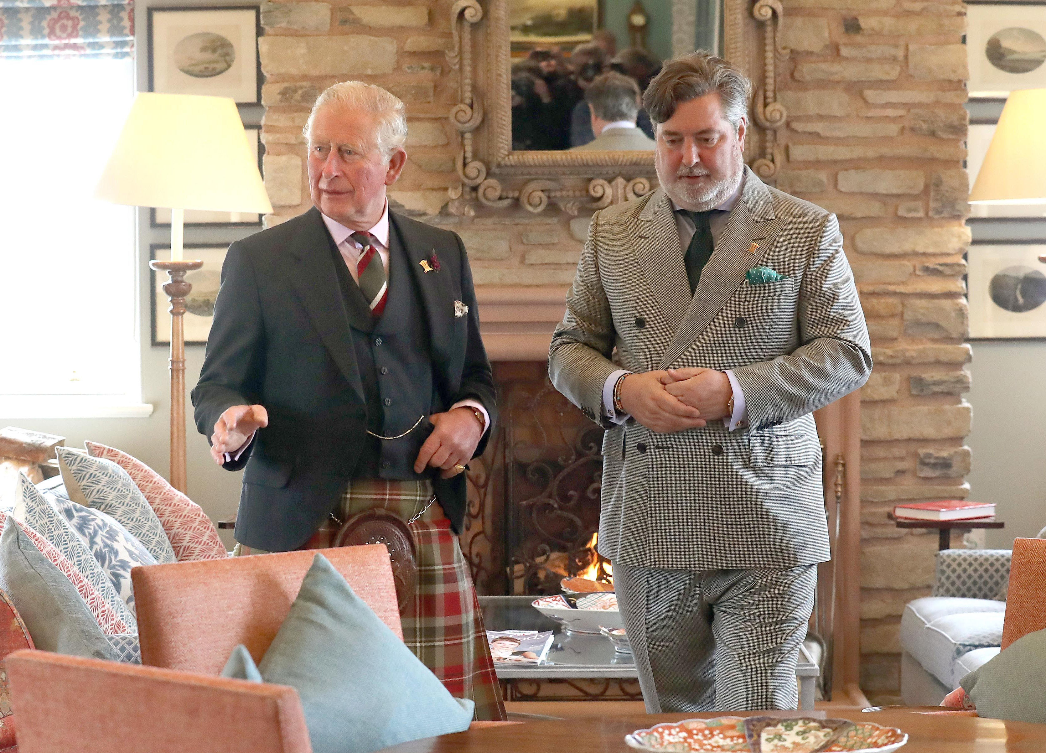 Photo of Prince Charles and Michael Fawcett.