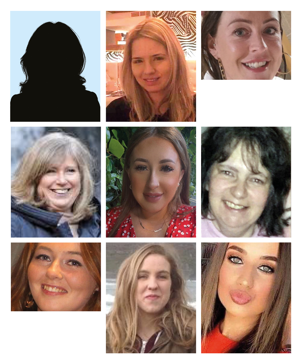 Collage of headshots of eight women.