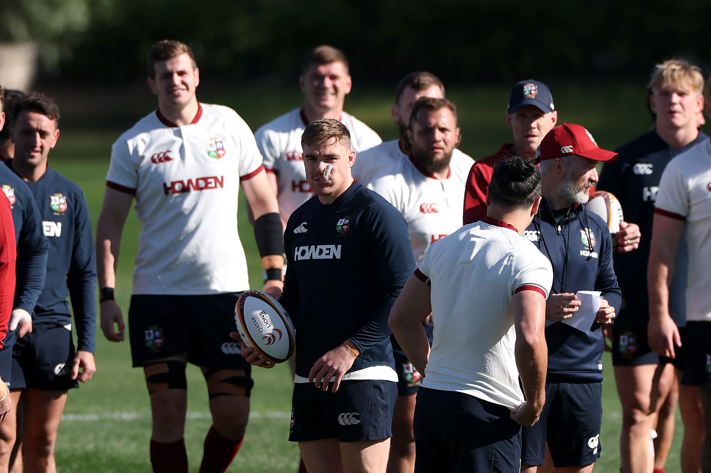 British & Irish Lions rugby team training session.
