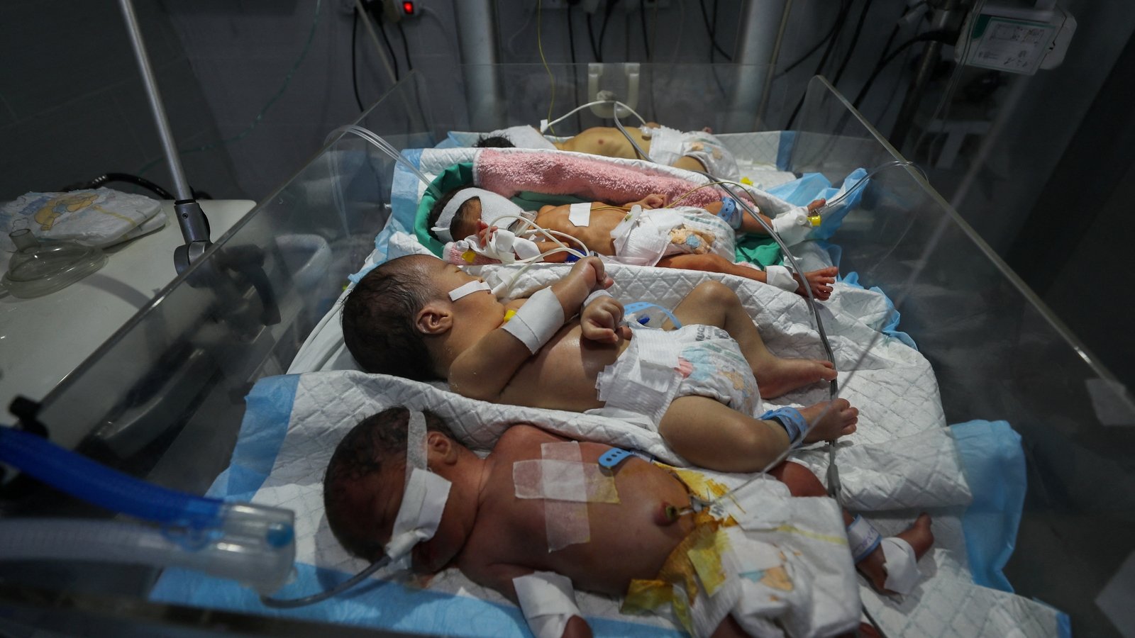 Gaza doctors forced to cram babies into single incubator