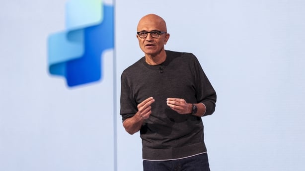 Microsoft Chairman and CEO Satya Nadella speaks during the Microsoft Build 2025 conference in Seattle