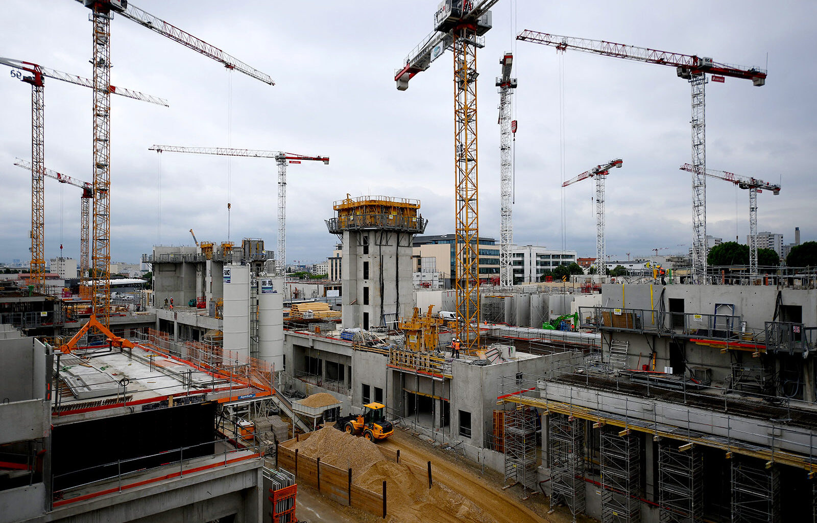 The Olympic village under construction in Saint-Denis in 2022.