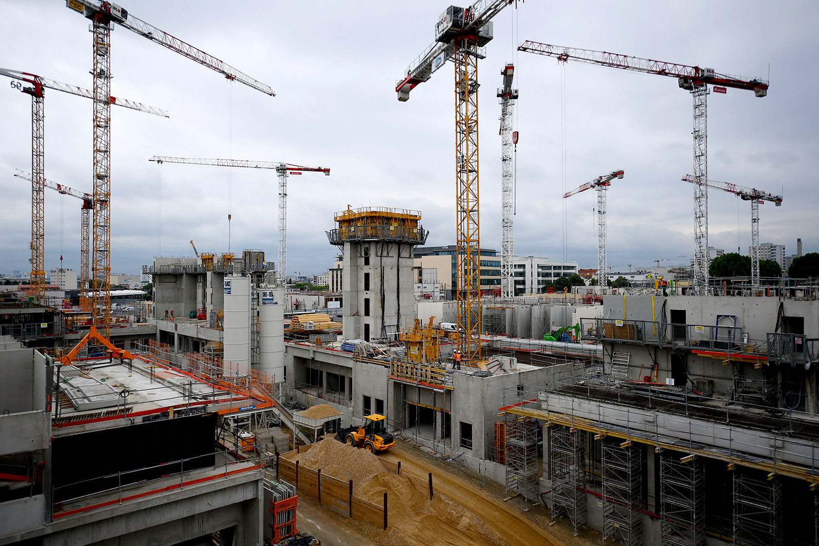 The Olympic village under construction in Saint-Denis in 2022.