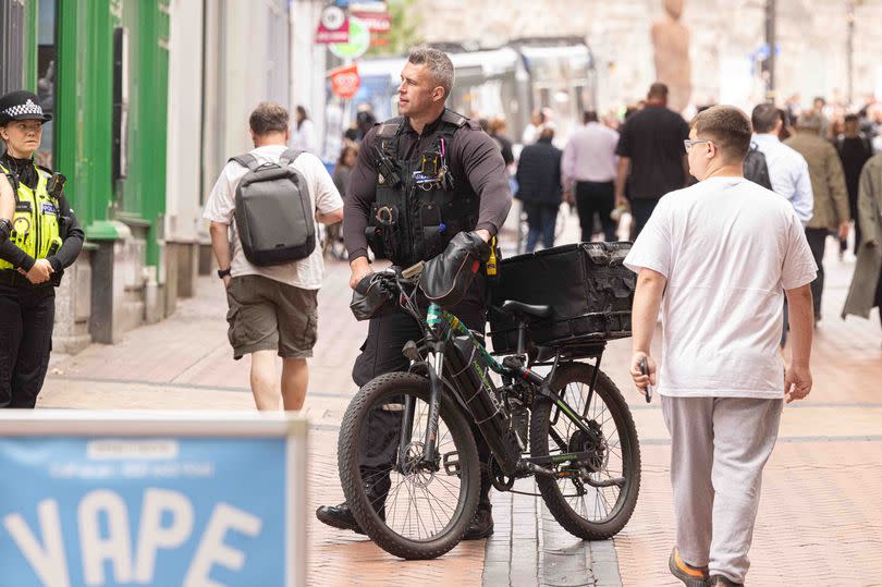 Police seized a number of e-bikes in the city centre -Credit:Nick Wilkinson/Birmingham Live