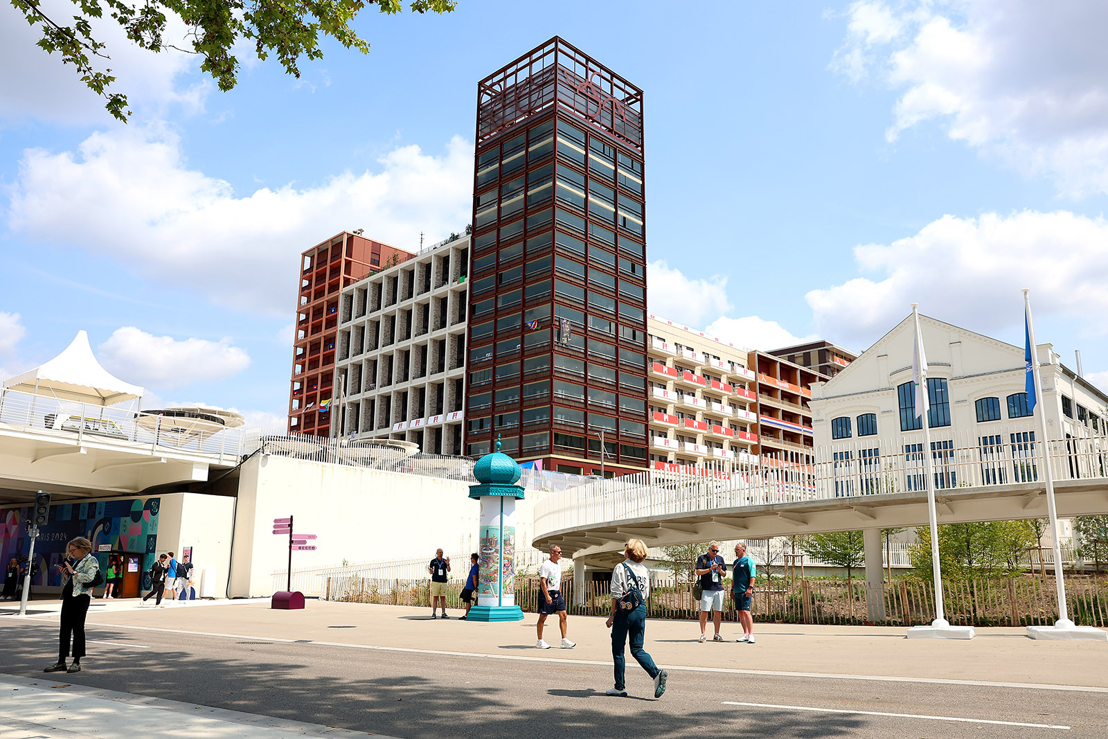 The Olympic Village shortly before the start of the Paris Games in July 2024.