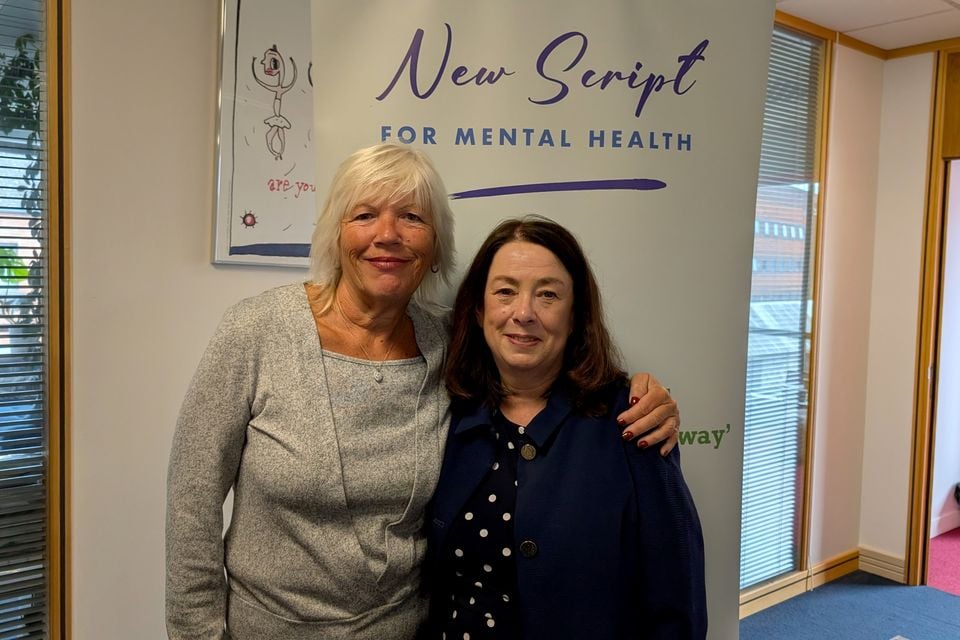 Mary Gould, who lost her son Conall in 2017 following a struggle with mental health, with Melanie Leahy, who led a campaign for a public inquiry into mental health-related deaths in Essex