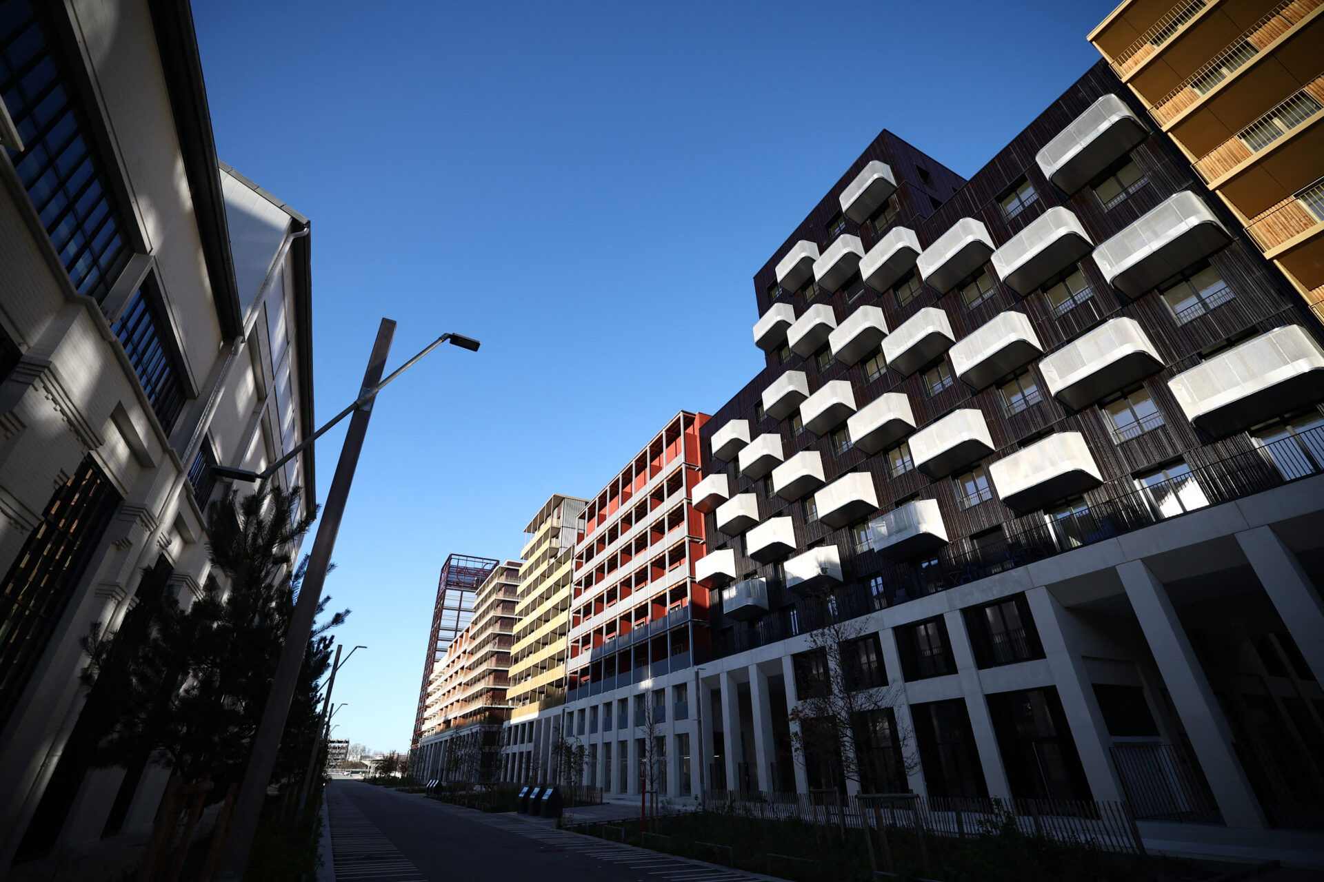 Apartments at the former athletes' village of the Paris 2024 Olympic Games in Saint-Denis.
