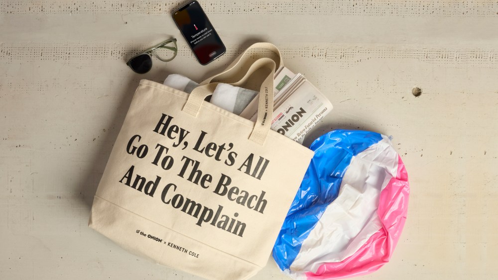 Kenneth Cole and The Onion have collaborated on a collection blending with with purpose.