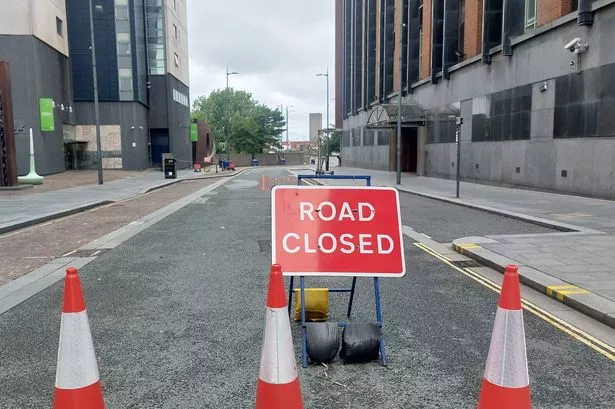 The closure at one end of Old Hall Street