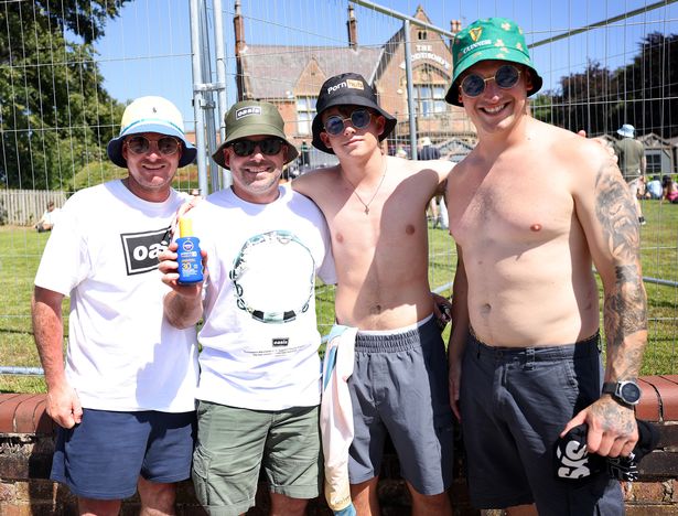 Oasis fans have been basking in the sunshine