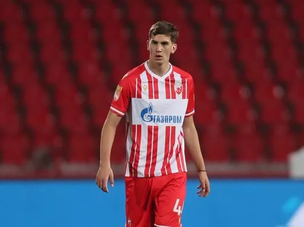 Red Star Belgrade defender Veljko Milosavljevic 