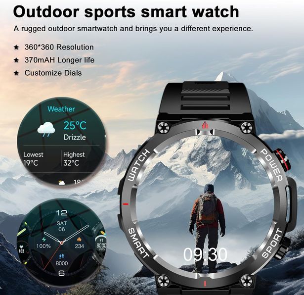 The customisable watch has a 'clear and vivid' 1.39'' HD screen