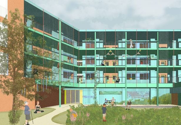 The communal garden will be open only to those living in the apartments.