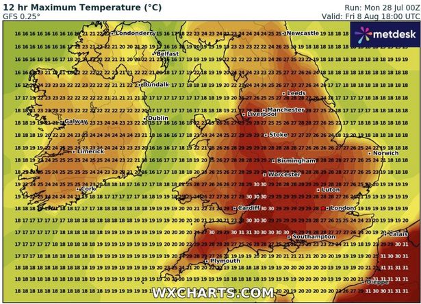 A weather map