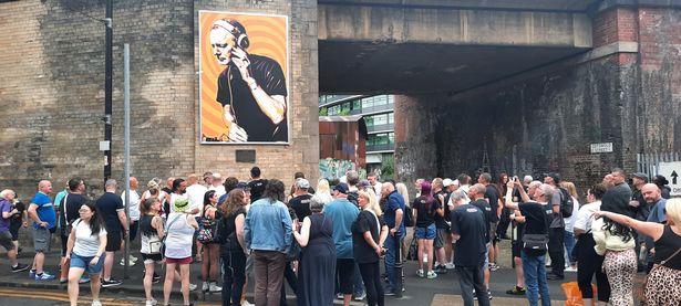 Crowds gathered outside Piccadilly Train Station at the end of last month to see the mural unveiled