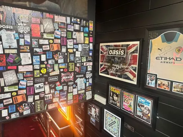 The Definitely Maybe venue is filled with Oasis memorabilia