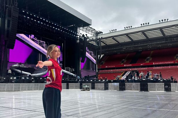 Alexandre Novelli performed on stage with Dua Lipa at Anfield