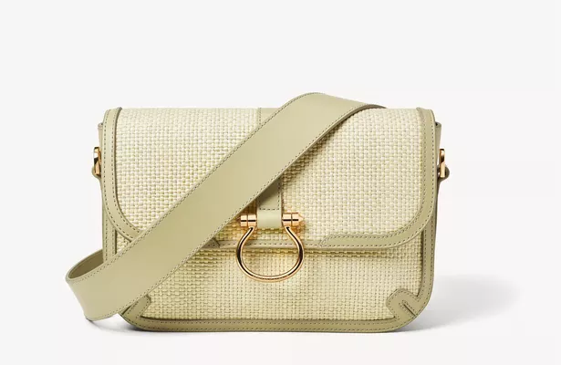 The Resort Crossbody in Pistachio Raffia & Smooth Pistachio now costs £220
