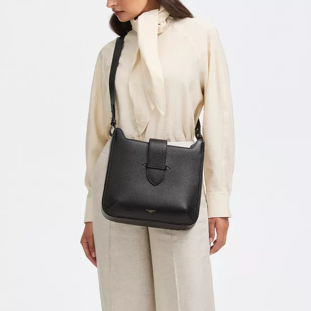The Ella Messenger Bag in Black Pebble now costs £238