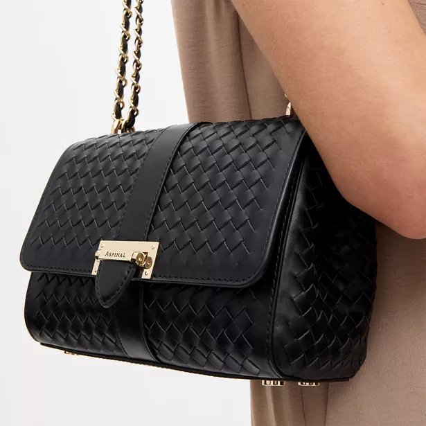 The Lottie in Black Woven Leather now costs £298