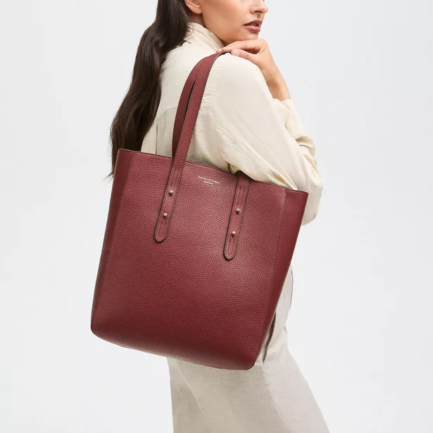 The Essential Tote in Merlot Pebble now costs £187