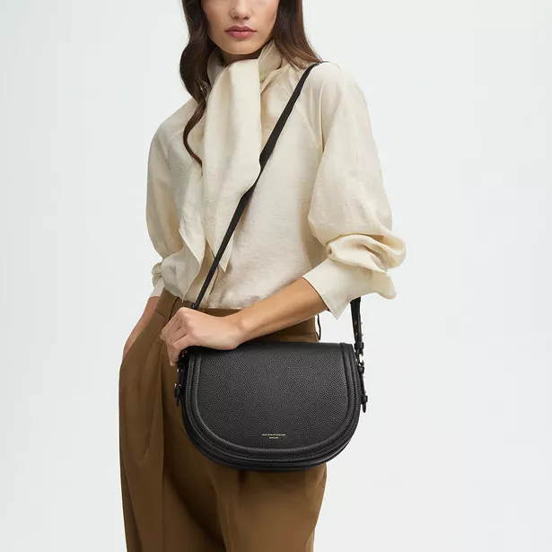 The Stella Satchel Crossbody in Black Pebble now costs £220