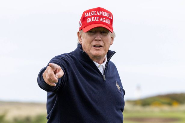 US President Donald Trump on a previous visit to Turnberry 