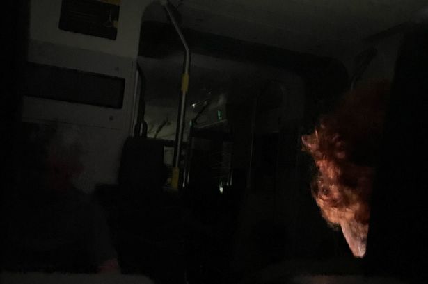 Passengers were left in the dark on the train for two hours