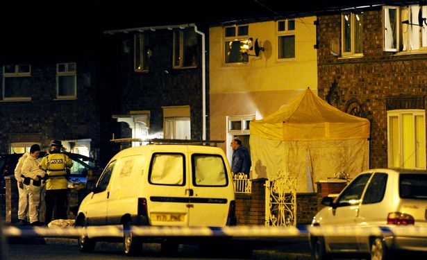 Forensic officers at David Corridon's home on New Hall Lane, Norris Green