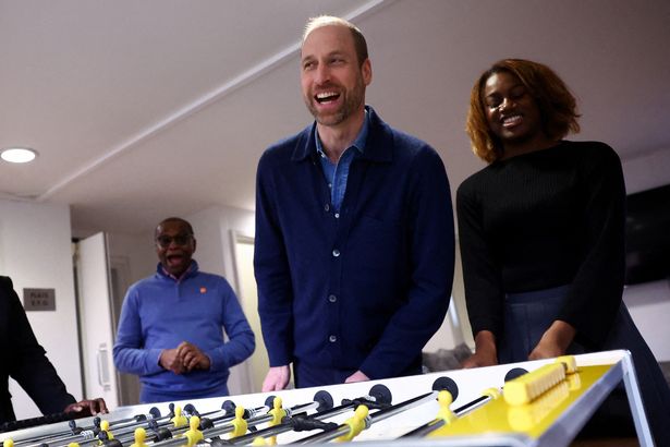 Prince William during a visit to the Centrepoint charity 