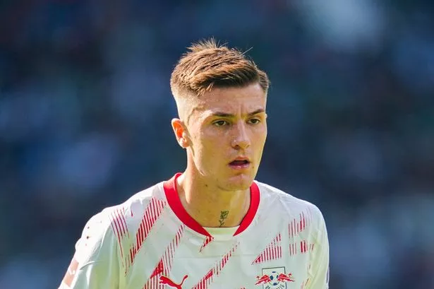 Benjamin Sesko of RB Leipzig 