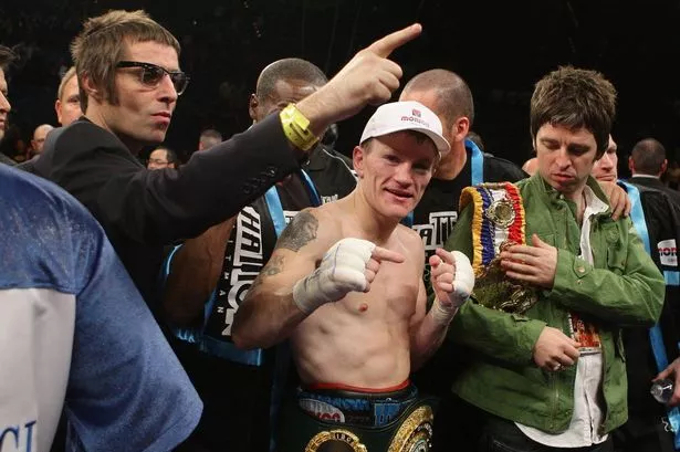 Ricky Hatton with Liam and Noel Gallagher