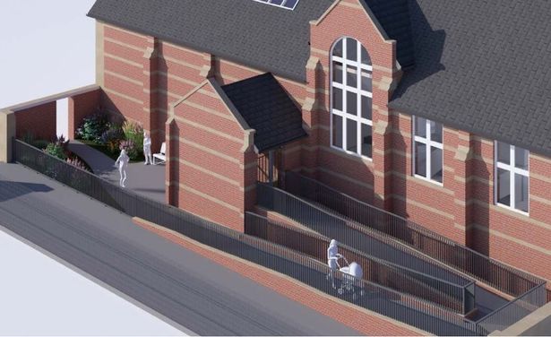 CGI of how the new access to the Astley Cheetham art gallery and library could look in Stalybridge