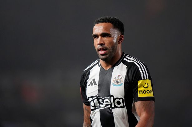 Former Newcastle striker Callum Wilson looks on