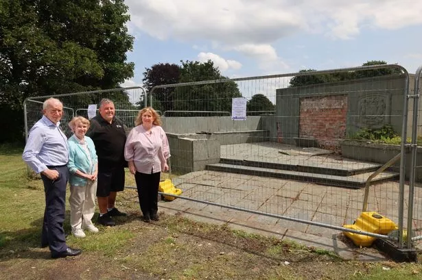 Tom and Cathie Bradburn with Alan Sheldon of Liverpool Council alongside Linda McDermott at Anfield Cemetery (Colin Lane)