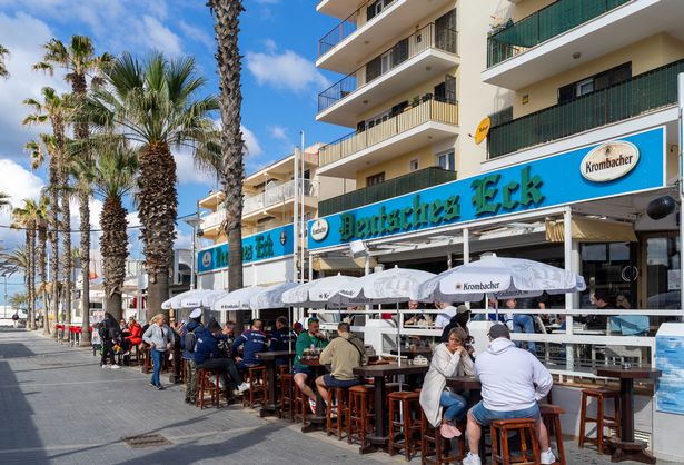 One of the many German bars in S'Arenal